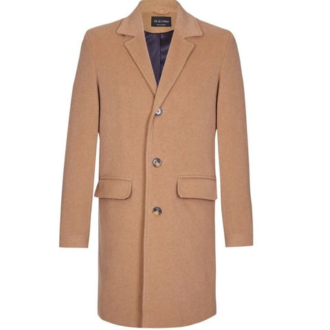 Men's Single Breasted Wool Overcoat
